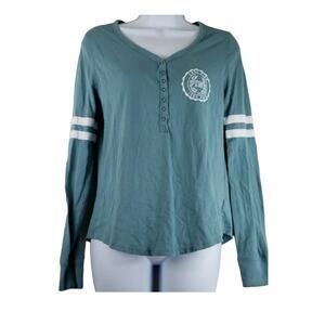 Pink Victoria's Secret Just Let Me Sleep Night Shirt Blue Size M